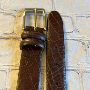 GENUINE LEATHER CORDOVAN CROC PRINT MENS BELT SIZE 38